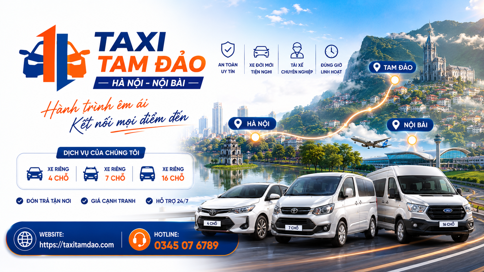 Taxi Tam Đảo phục vụ tuyến Hà Nội - Tam Đảo